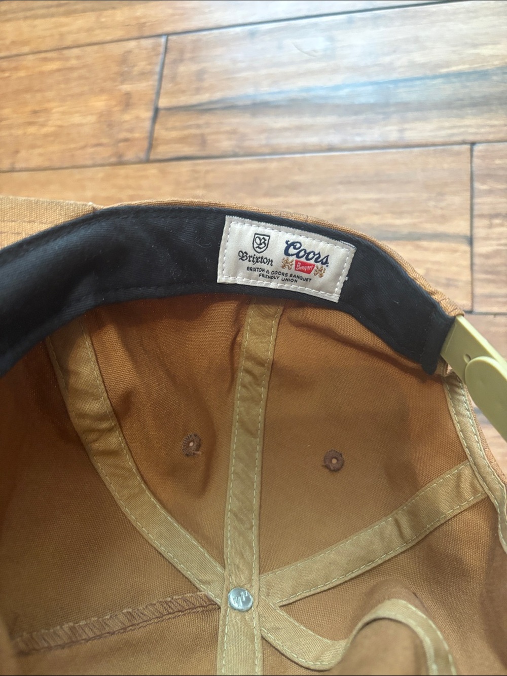 Brixton Coors Banquet Snapback Hat Brown Cap Beer - Picture 7 of 7